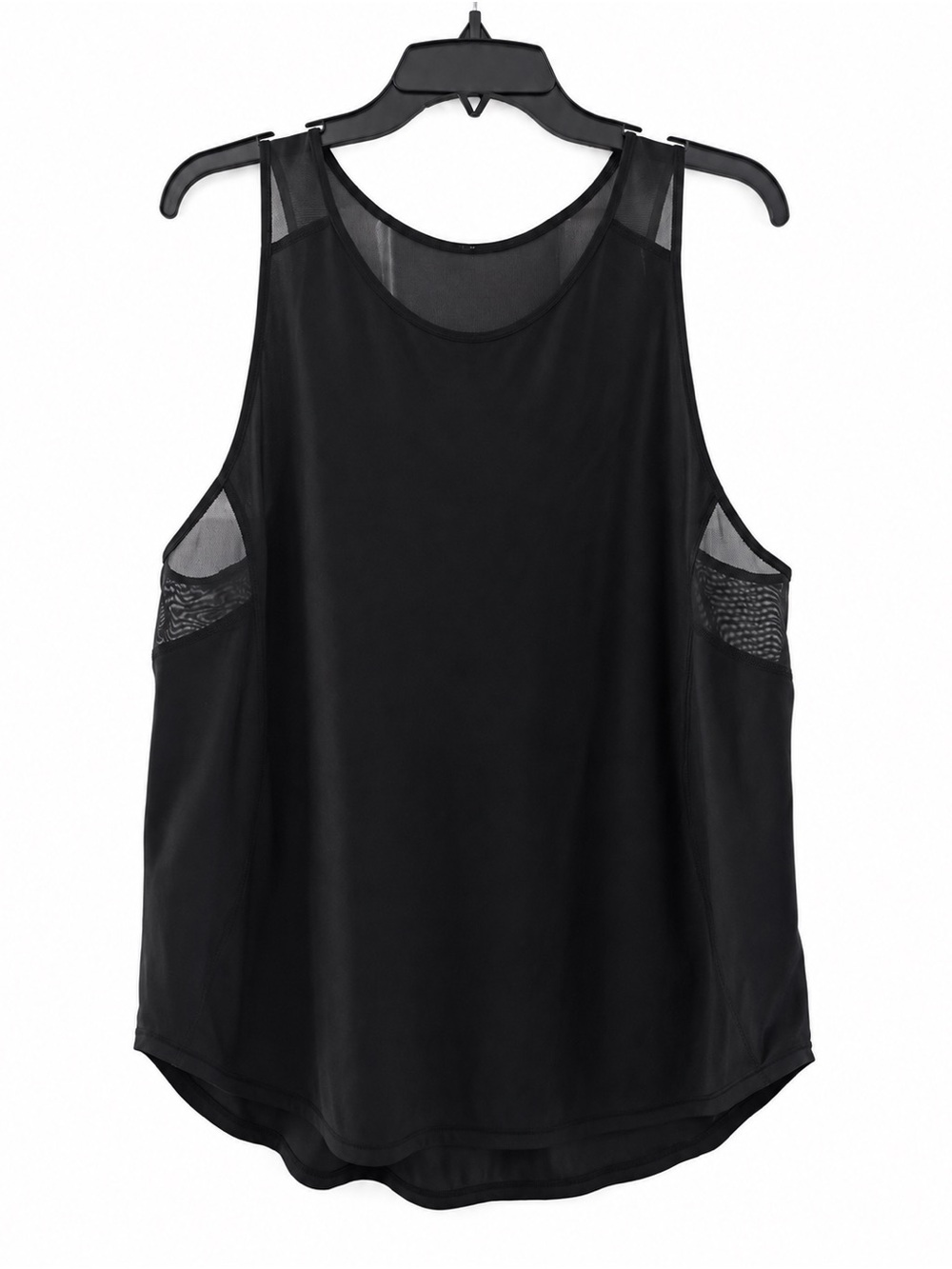 lululemon Black Mesh Panel Athletic Tank Top Approx Size L